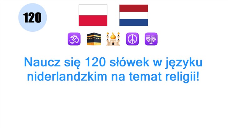 Naucz się 120 słówek w języku niderlandzkim na temat religii!